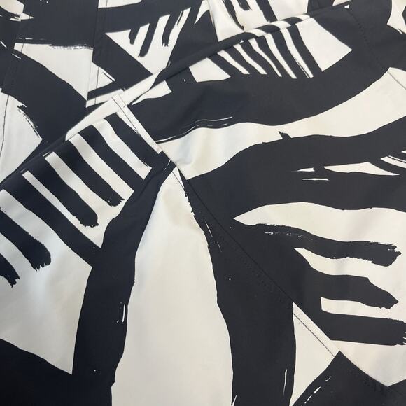 Porto San Francisco Italy Pants sz 2 Medium Black Gray Geometric Lantern Balloon - Picture 5 of 10